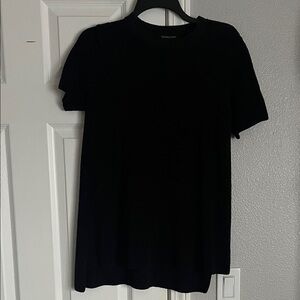Eileen Fisher Black Short-Sleeve Knit Top